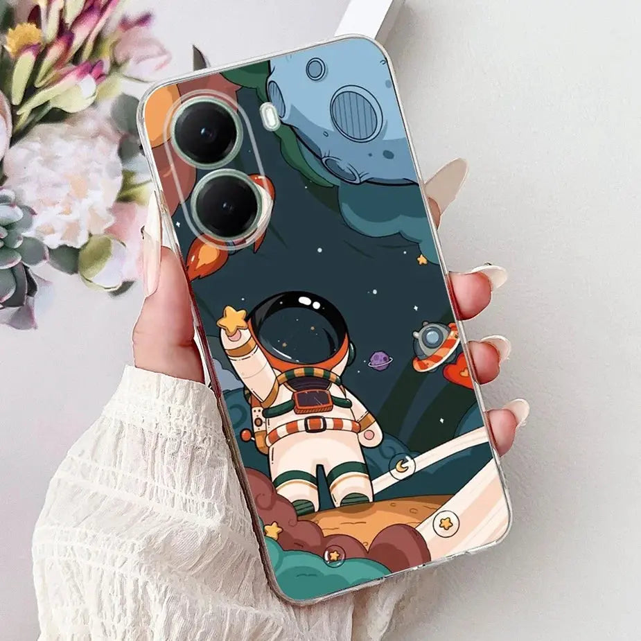 For Xiaomi Poco X7 Pro 5G Case Stylish Painted Cover Clear Silicone Phone Case For Xiaomi Poco X7 PocoX7 Pro X7Pro 5G Soft Shell GreatEagleInc