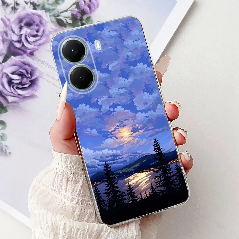 For Xiaomi Poco X7 Pro 5G Case Stylish Painted Cover Clear Silicone Phone Case For Xiaomi Poco X7 PocoX7 Pro X7Pro 5G Soft Shell GreatEagleInc