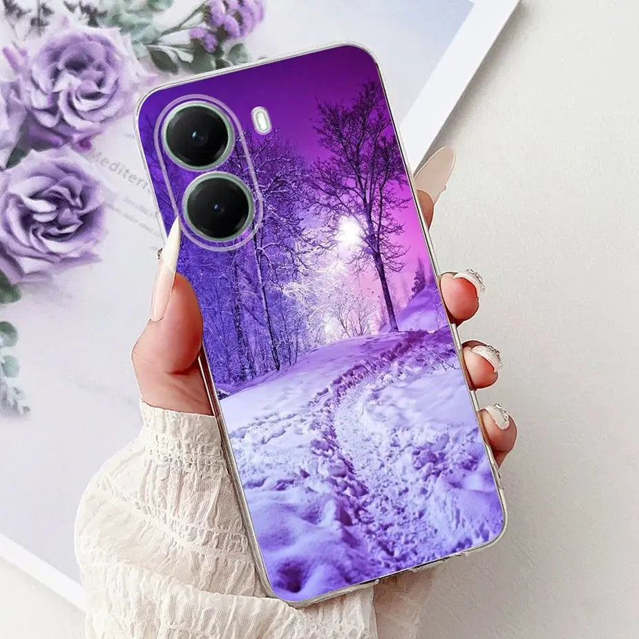 For Xiaomi Poco X7 Pro 5G Case Stylish Painted Cover Clear Silicone Phone Case For Xiaomi Poco X7 PocoX7 Pro X7Pro 5G Soft Shell GreatEagleInc
