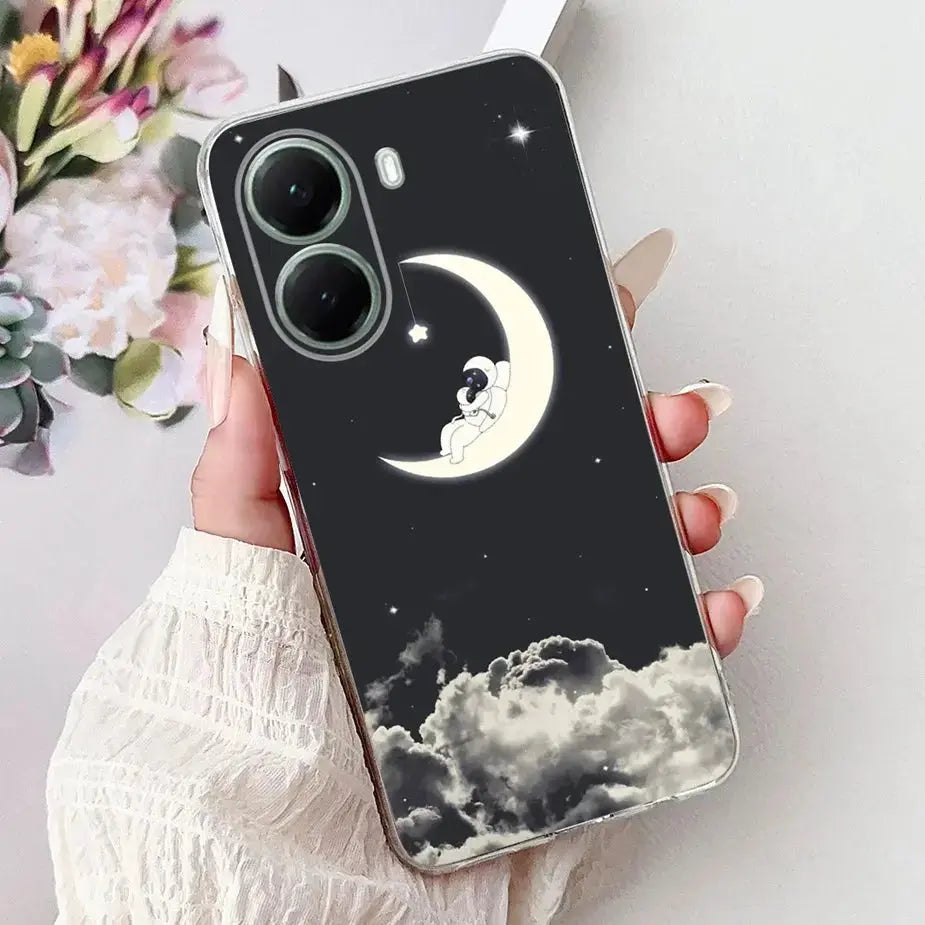 For Xiaomi Poco X7 Pro 5G Case Stylish Painted Cover Clear Silicone Phone Case For Xiaomi Poco X7 PocoX7 Pro X7Pro 5G Soft Shell GreatEagleInc