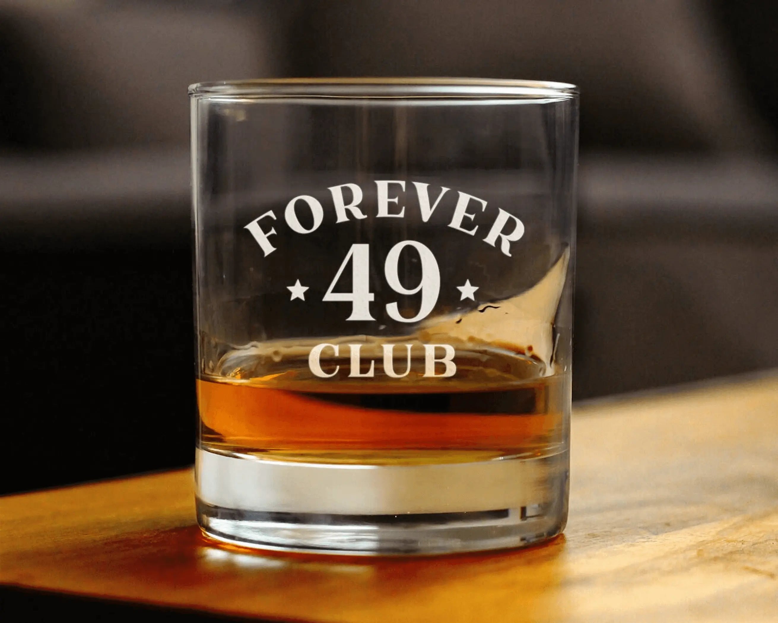 Forever 49 Whiskey Rocks Glass - 50th Birthday Gifts Bevvee