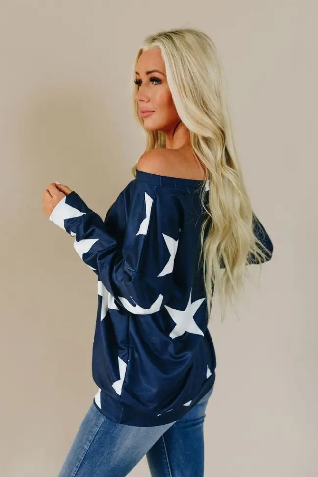 Forever Mine Star Pullover Stay Warm in Style