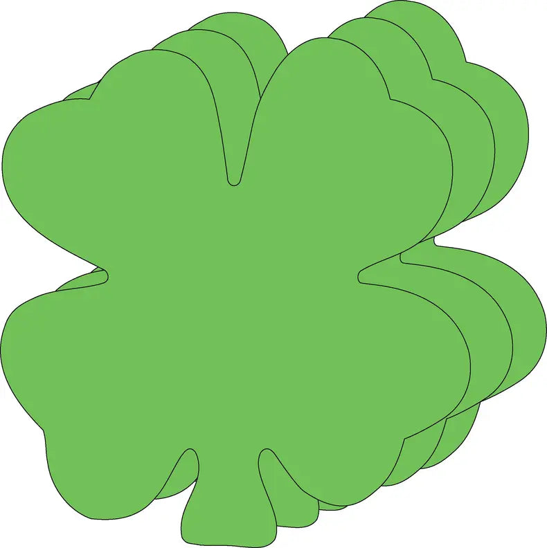 Four Leaf Clover Bright Neon Single Color Super Cut-Outs Creative Shapes