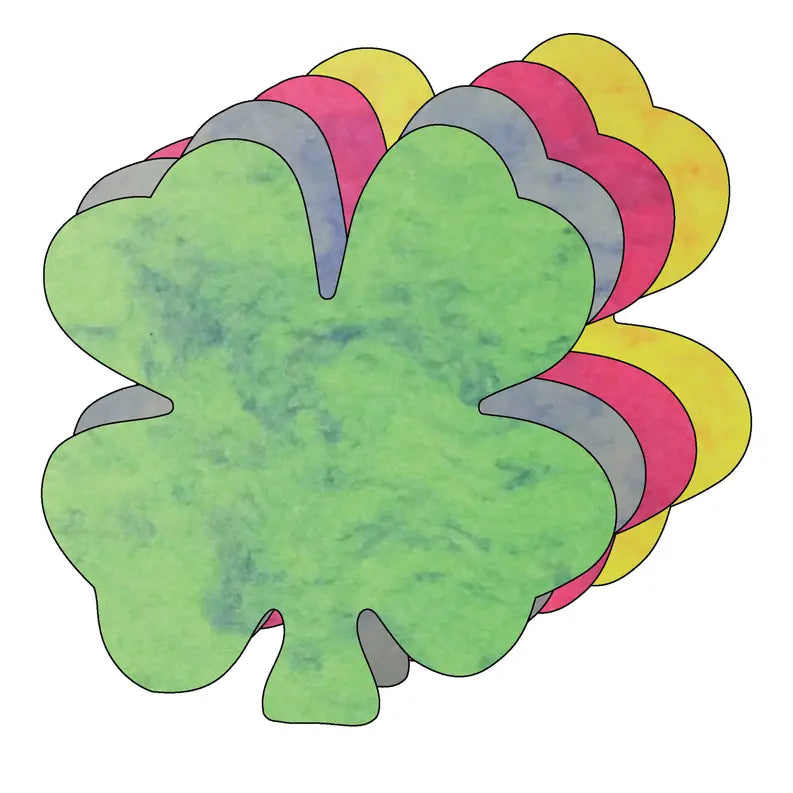 Four Leaf Clover Marble Assorted Color Creative Cut-Outs Creative Shapes