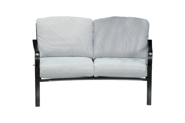Four Piece Black and Light Gray Metal Outdoor Patio Set With Table Homeroots Outdoor