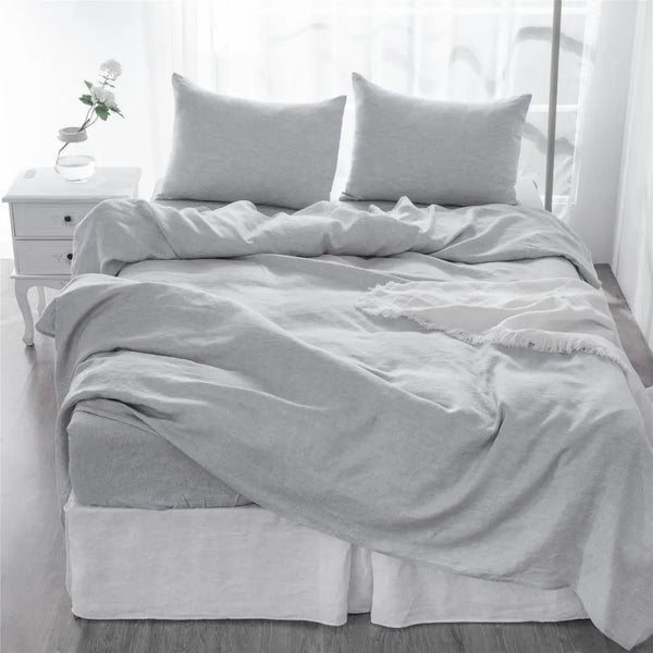 Four Piece Cloud Linen Sheet Set Homeroots Bed & Bath