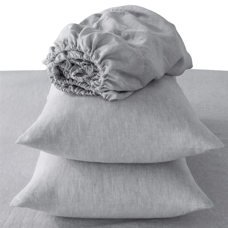Four Piece Cloud Linen Sheet Set Homeroots Bed & Bath