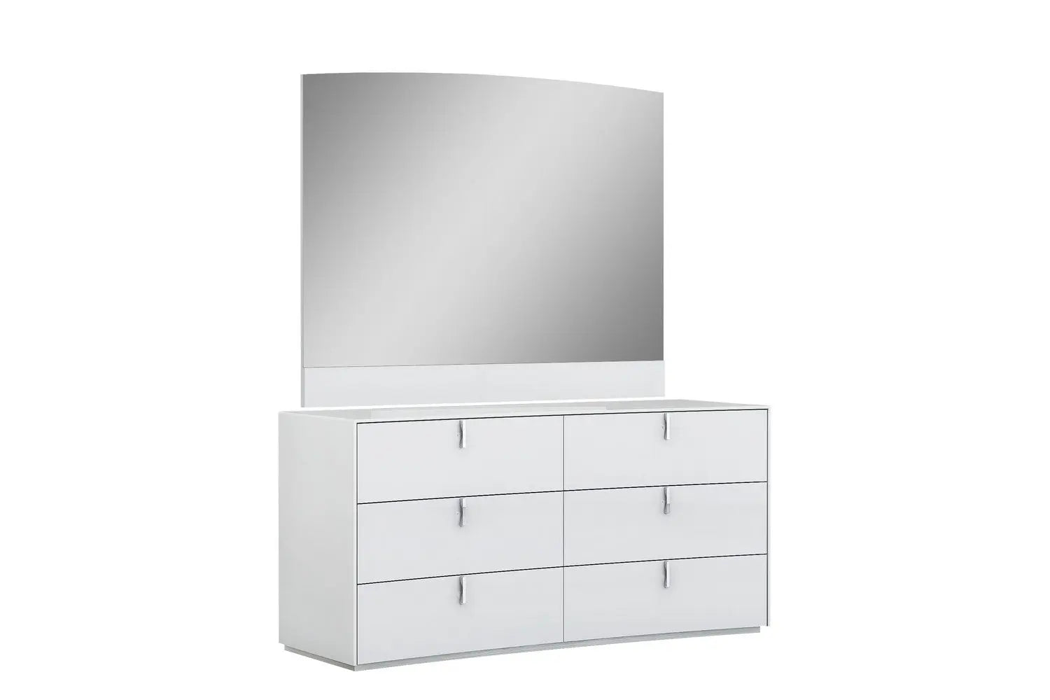 Four Piece White Solid and Manufactured Wood Bedroom Set With Mirror Homeroots Bed & Bath