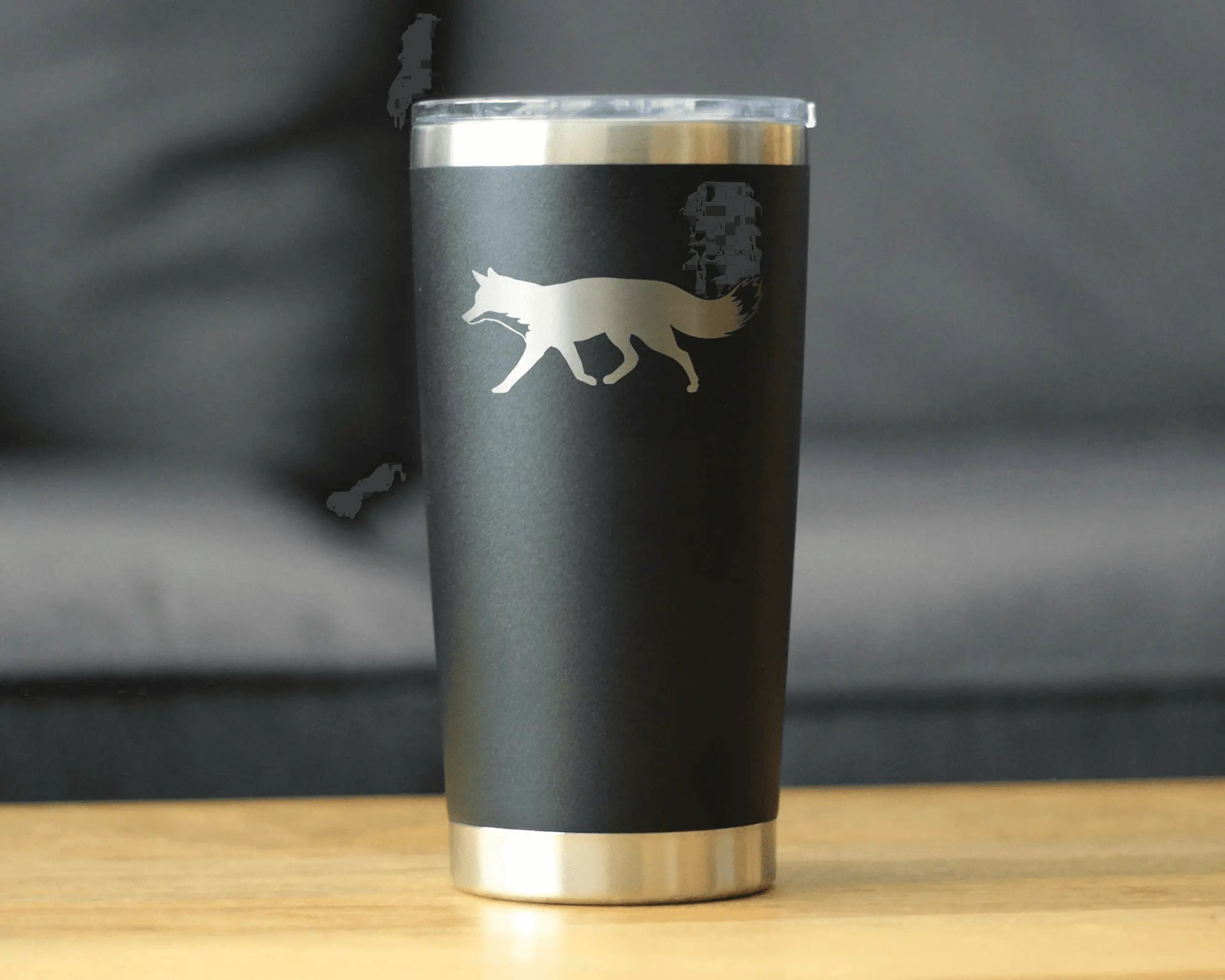 Fox Silhouette Insulated Travel Tumbler - Rustic Cabin Gifts Bevvee