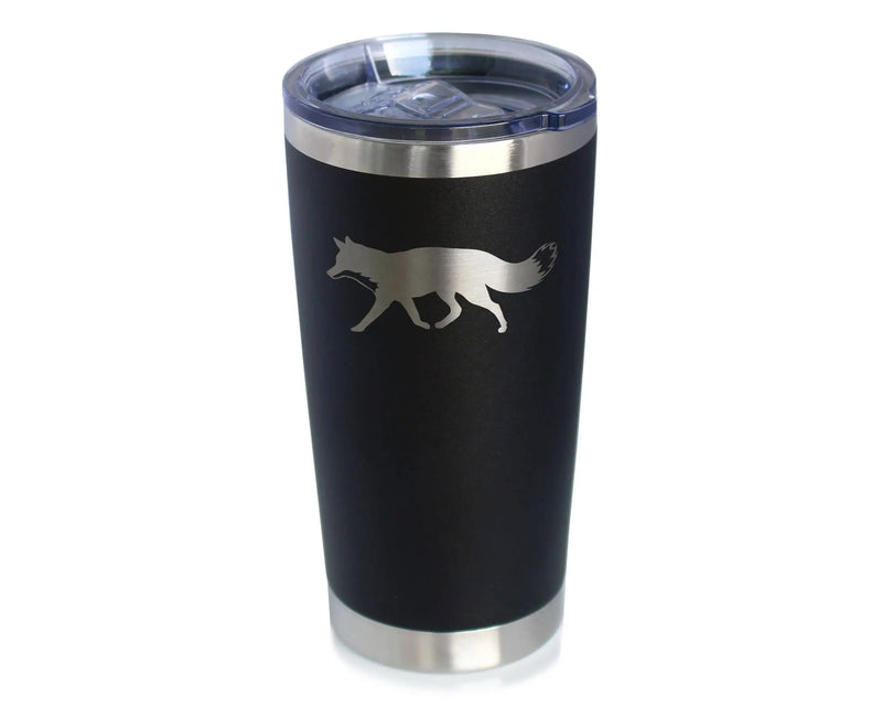Fox Silhouette Insulated Travel Tumbler - Rustic Cabin Gifts Bevvee