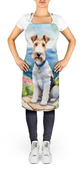 Fox Terrier Spring Path Apron Caroline's Treasures