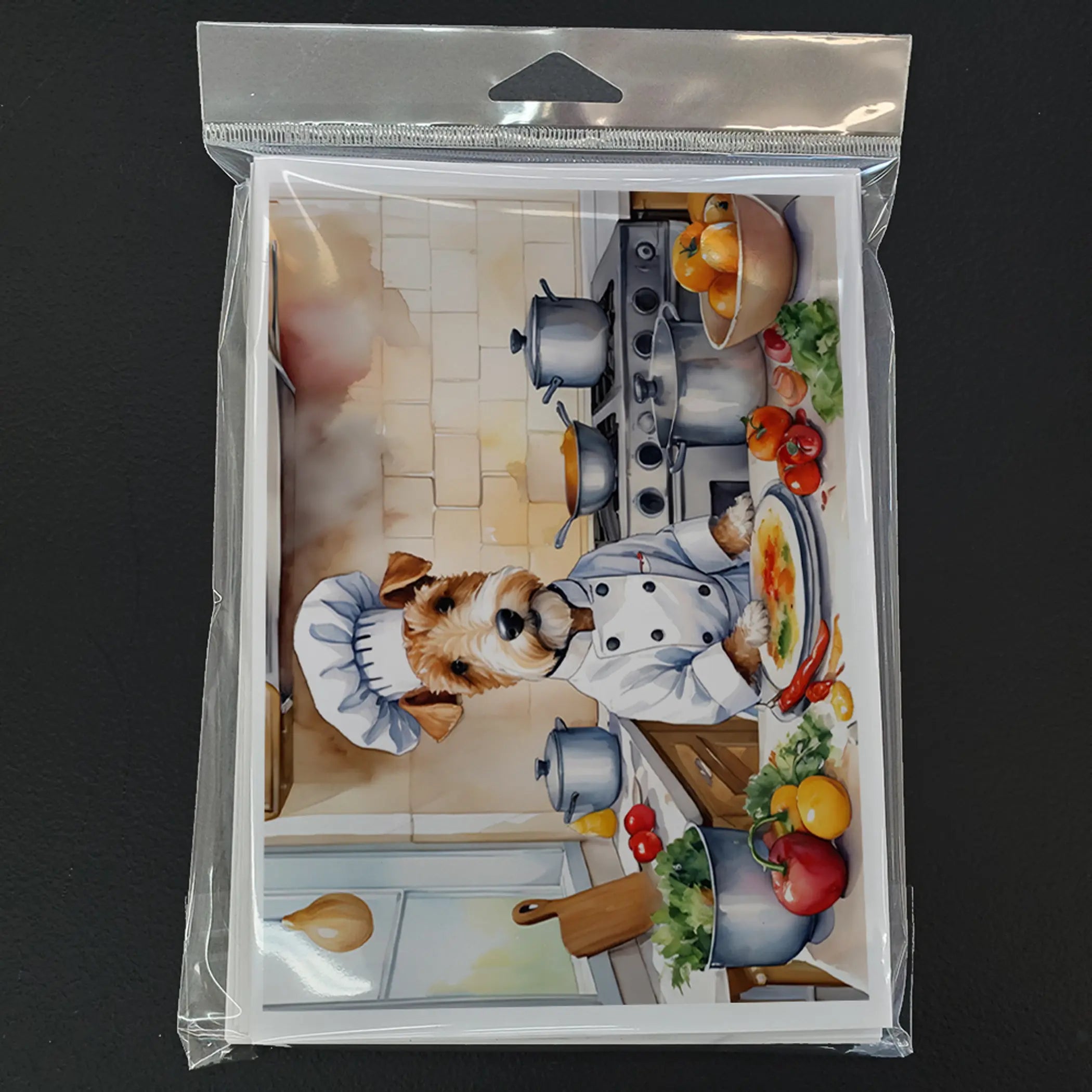 Fox Terrier The Chef Greeting Cards Pack of 8 Caroline's Treasures