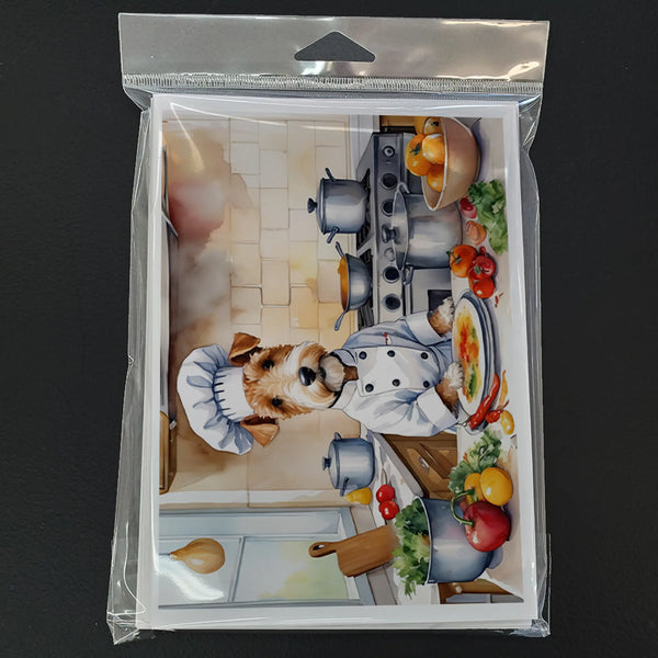 Fox Terrier The Chef Greeting Cards Pack of 8 Caroline's Treasures