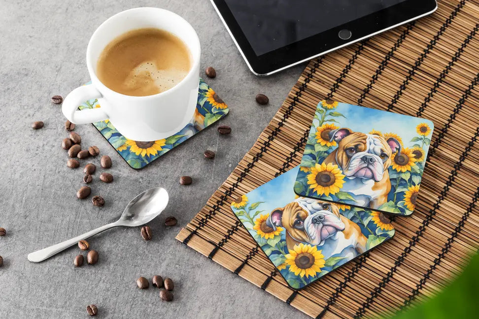 Fox Terrier in Sunflowers Pair of Pot Holders Caroline's Treasures