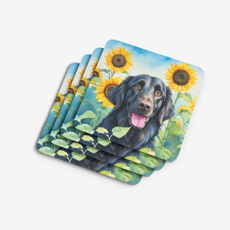 Fox Terrier in Sunflowers Pair of Pot Holders Caroline's Treasures