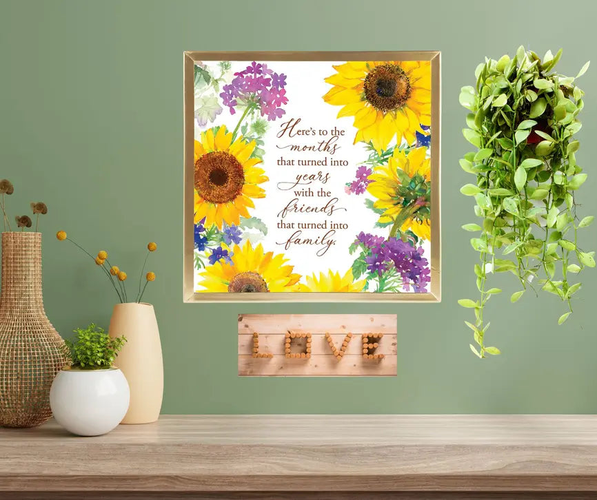Framed Wall Art Here Is To The Months Dicksons Inc