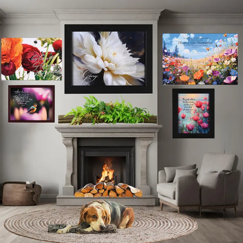 Framed Wall Art His Glory Is. 6:3 16x12 Dicksons Inc
