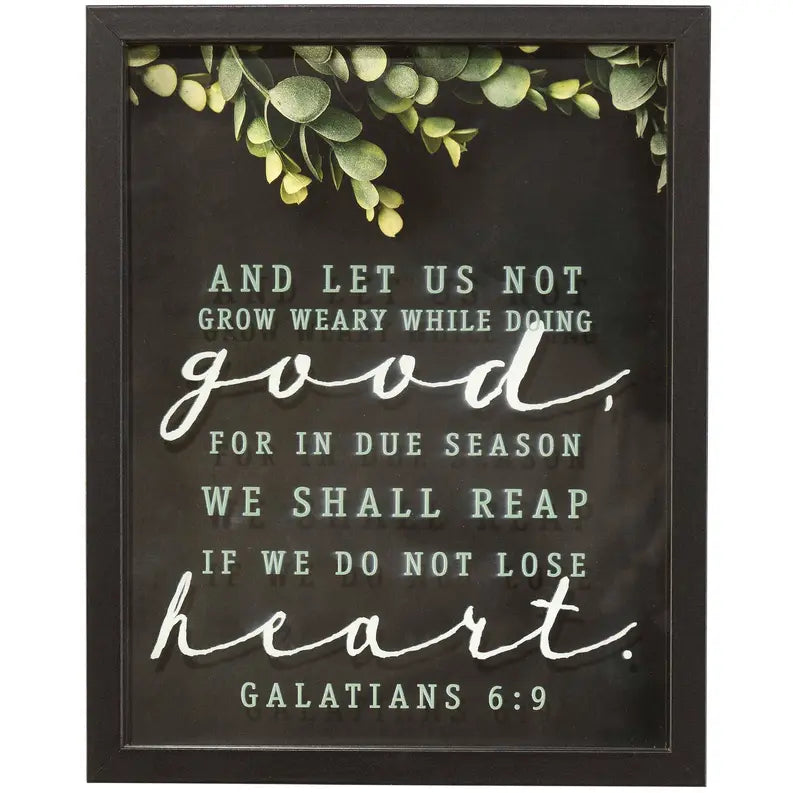 Framed Wall Art Let Us Not Gal 6:9 Dicksons Inc
