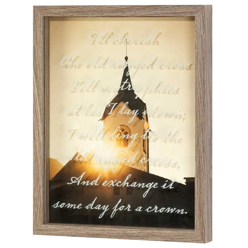 Framed Wall Art Old Rugged Cross Dicksons Inc