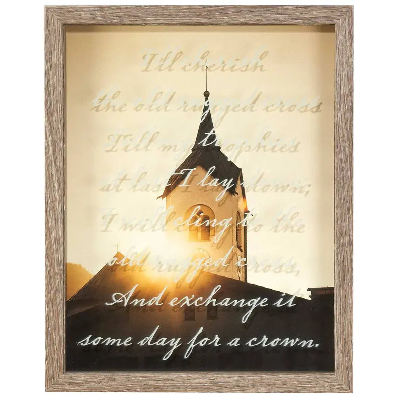 Framed Wall Art Old Rugged Cross Dicksons Inc
