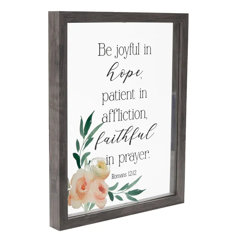 Framed Wall Art Rom.12:12 Be Joyful Dicksons Inc
