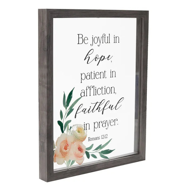 Framed Wall Art Rom.12:12 Be Joyful Dicksons Inc
