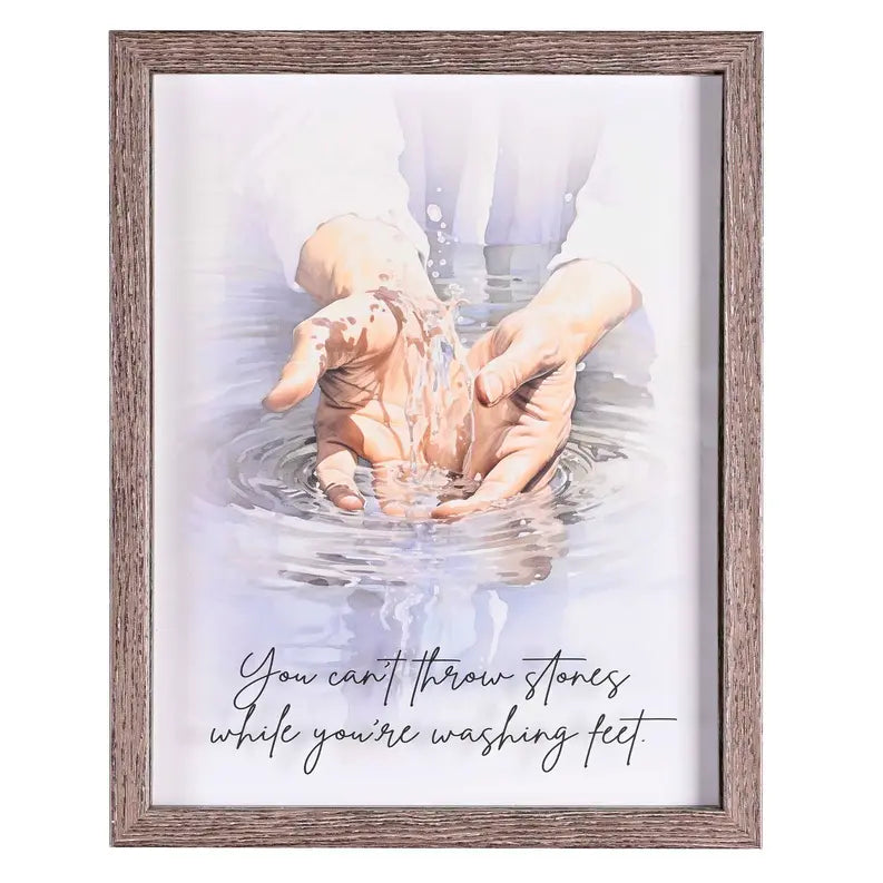 Framed Wall Art Washing Feet 11x14 Dicksons Inc