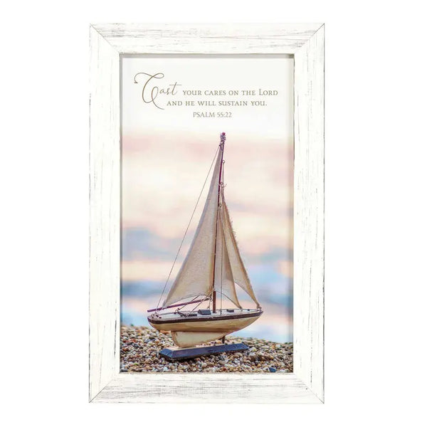 Framed Wall Cast Your Ps.55:22 Wd/Gls Dicksons Inc