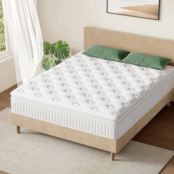 Free Shipping Wholesale Blended Pocket Springs & Memory Foam Breathable Quiet Mattresses with Lumbar Support GreatEagleInc