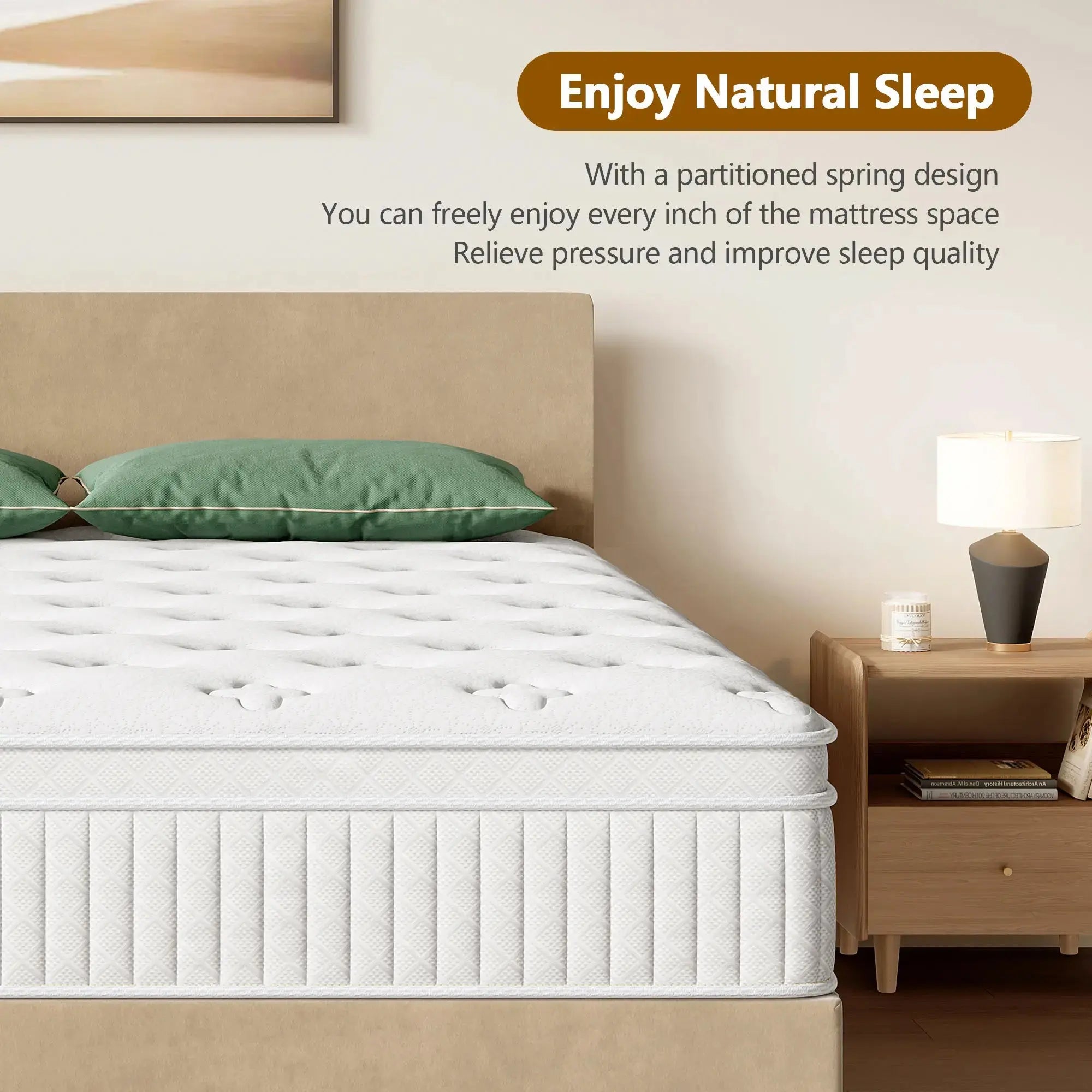 Free Shipping Wholesale Blended Pocket Springs & Memory Foam Breathable Quiet Mattresses with Lumbar Support GreatEagleInc