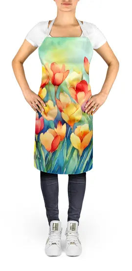 Freesias in Watercolor Apron Caroline's Treasures