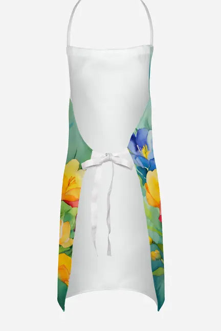 Freesias in Watercolor Apron Caroline's Treasures