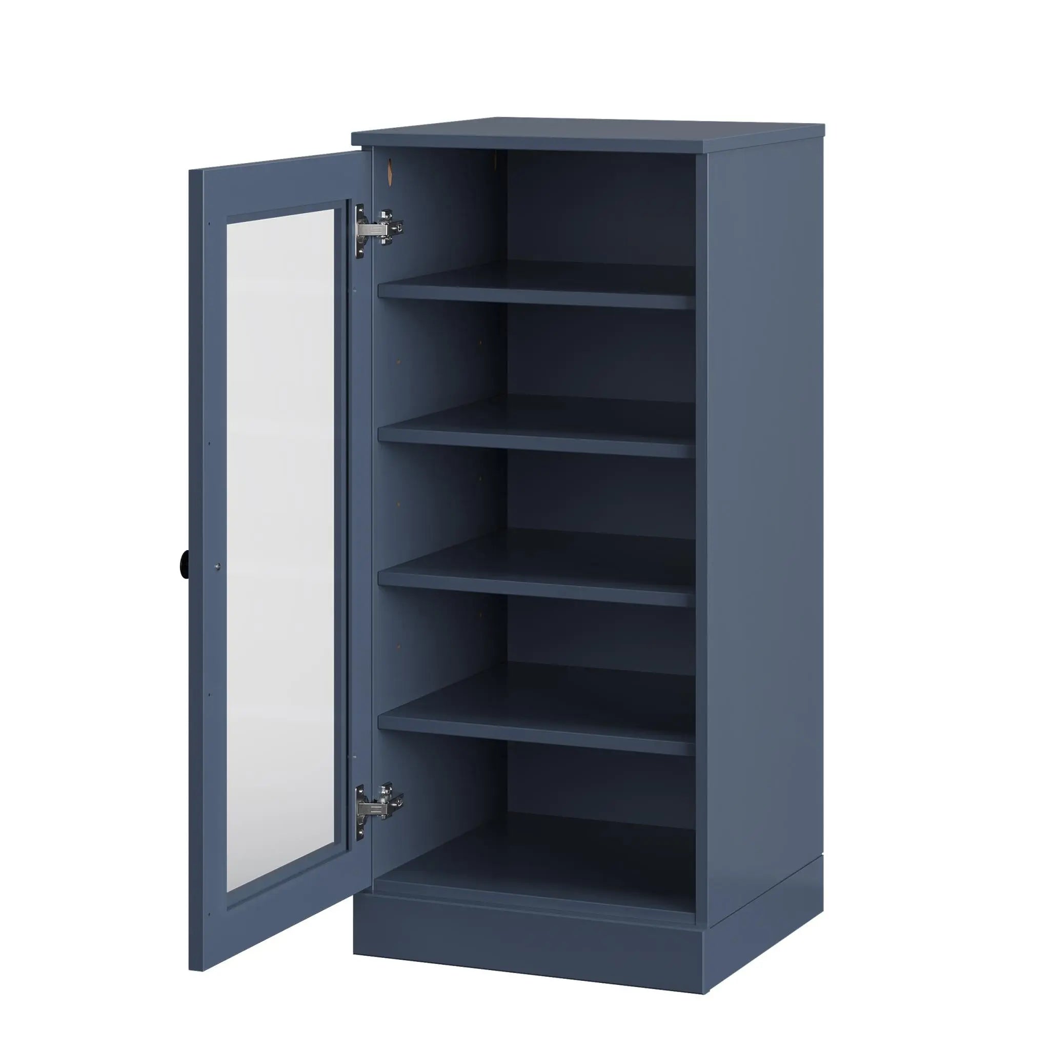 French Blue Ten Pair Solid WoodShoe Storage Cabinet Homeroots Organization