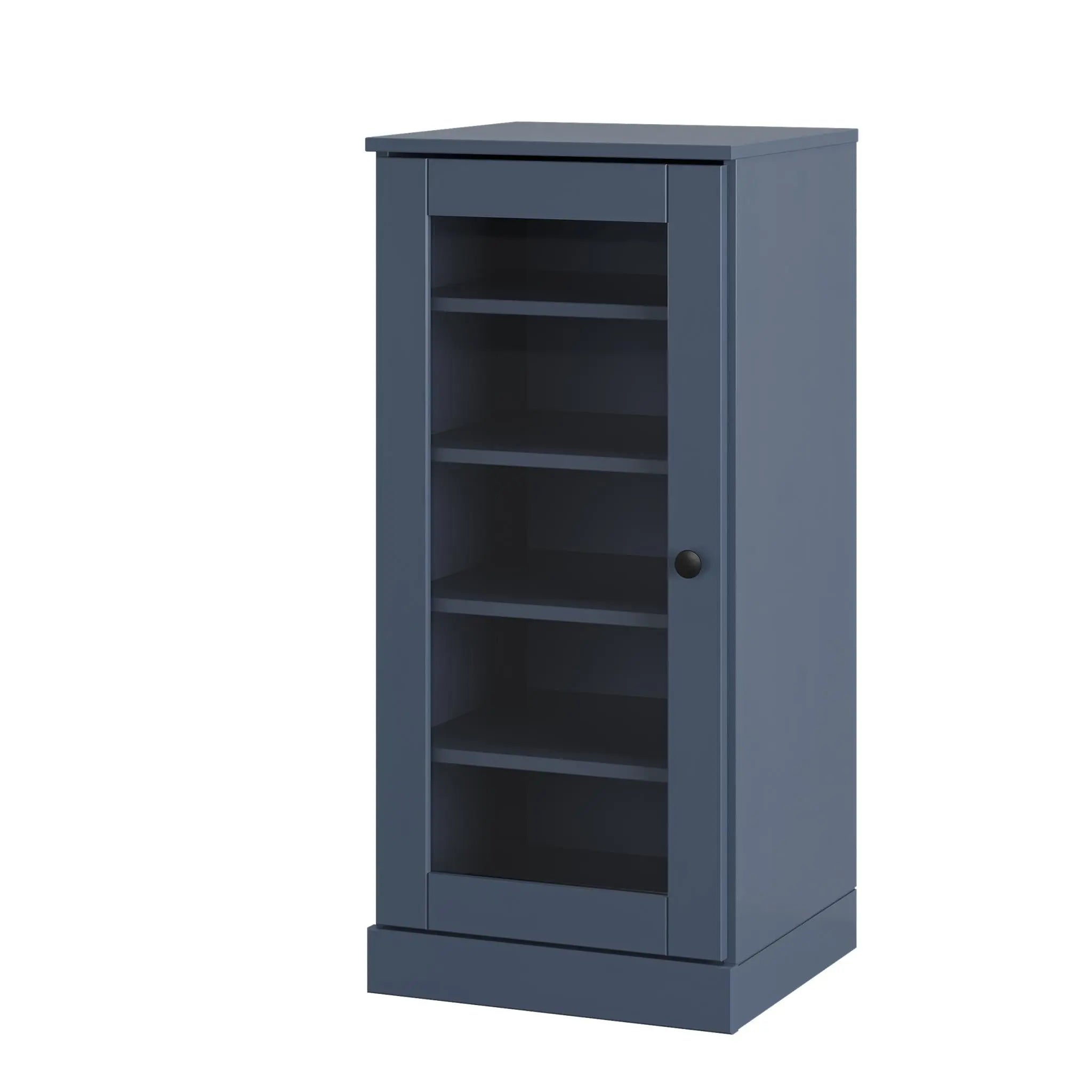 French Blue Ten Pair Solid WoodShoe Storage Cabinet Homeroots Organization