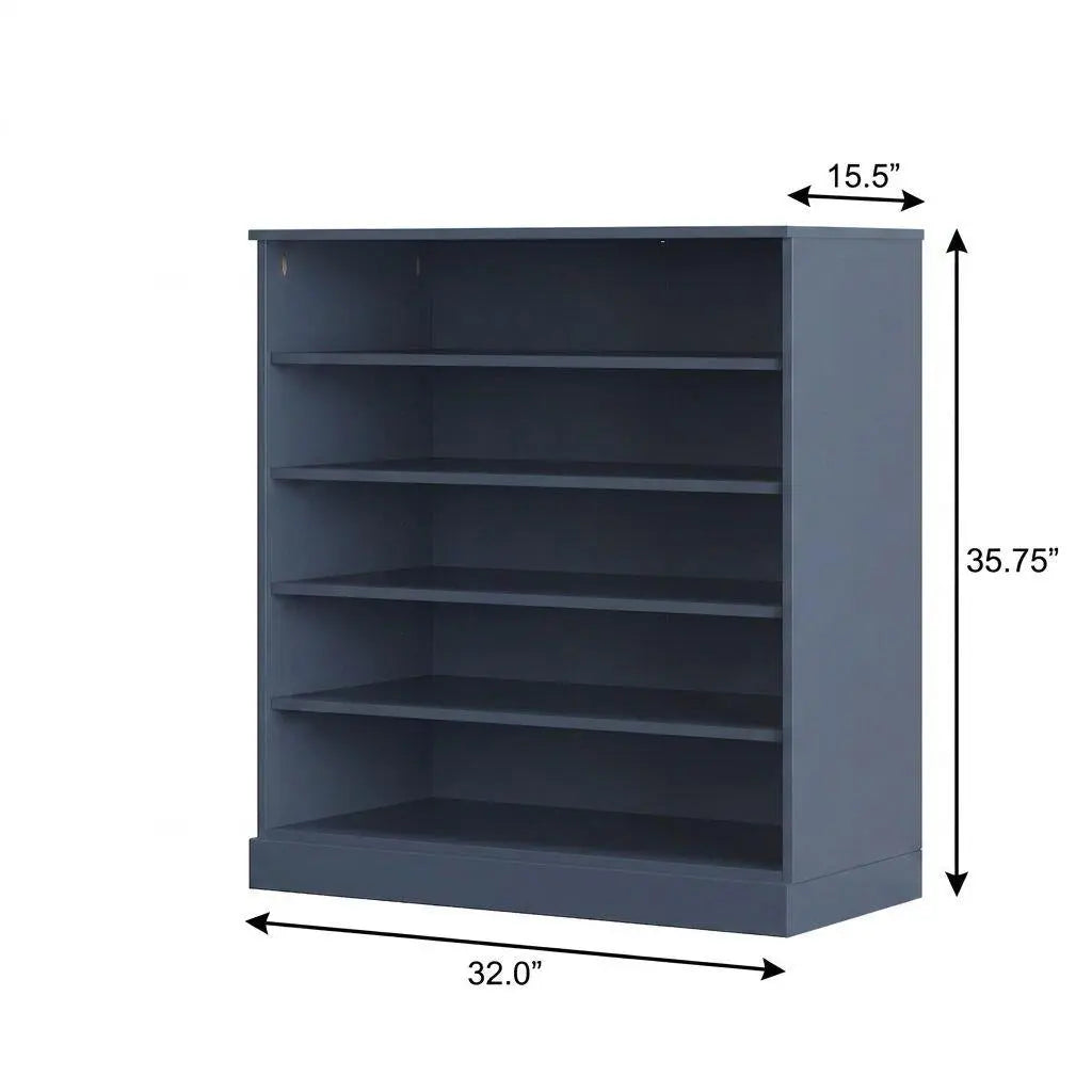 French Blue Twenty Pair Solid WoodShoe Storage Cabinet Homeroots Organization