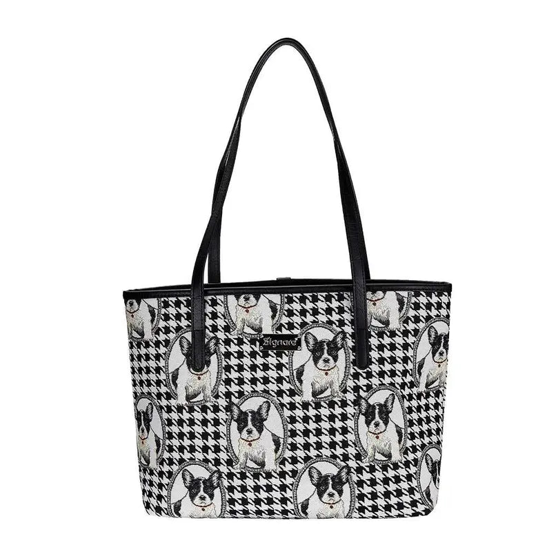 French Bulldog College/Shoulder Tote Bag Signare USA