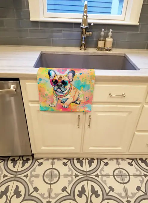 French Bulldog Hippie Dawg Pair of Pot Holders Caroline's Treasures