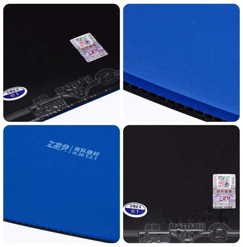 Friendship 729 BATTLE II Provincial Blue Sponge Table Tennis Rubber Pips-in Friendship 729 BATTLE 2 Ping Pong Sponge