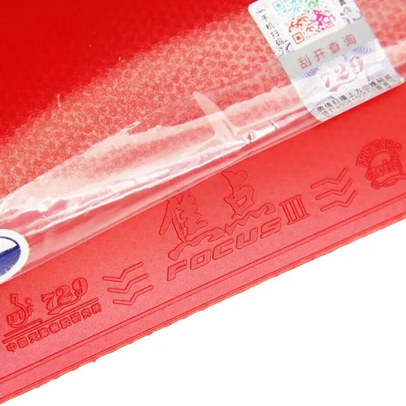 Friendship 729 Focus III 3 Snipe Table Tennis Rubber Pips-In Original 729 FOCUS Ping Pong Sponge