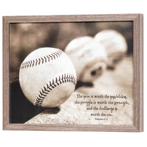 Frmd Wall Baseball Wd/Gls Dicksons Inc