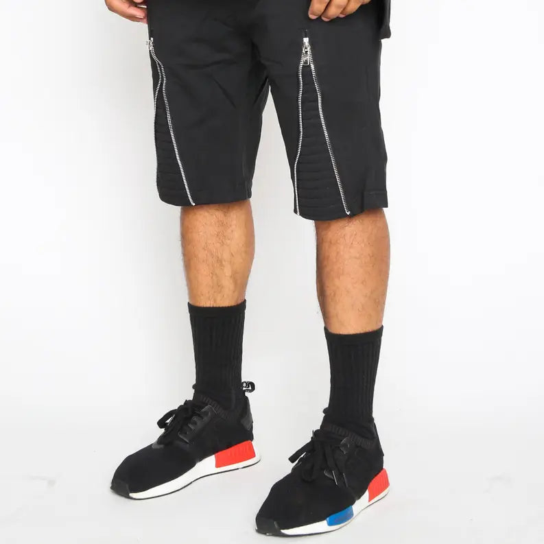 Front Zipper Moto Shorts WEIV