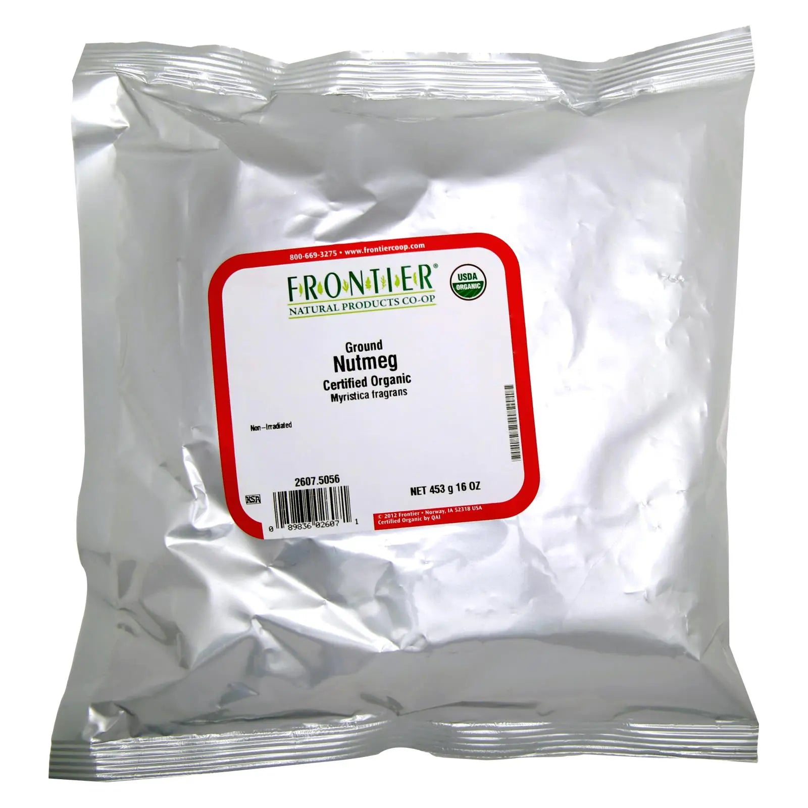 Frontier Herb Nutmeg Organic Ground - Single Bulk Item - 1lb Frontier Herb
