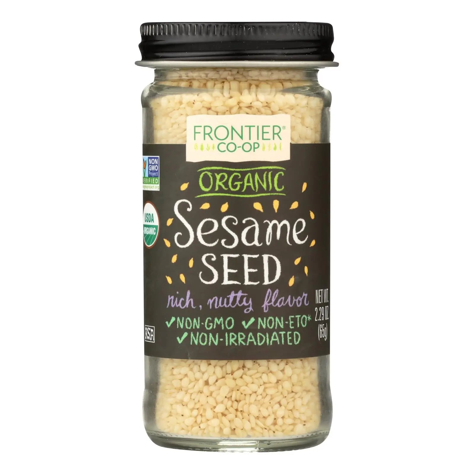 Frontier Herb Sesame Seeds - Organic - Whole - Hulled - 2.32 Oz Frontier Herb