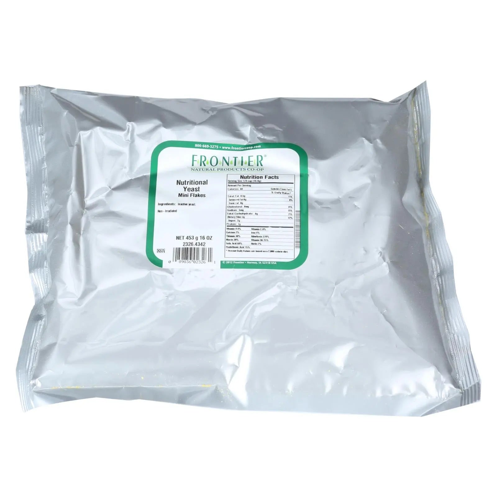Frontier Herb Yeast - Nutritional - Mini Flakes - Bulk - 1 Lb Frontier Herb