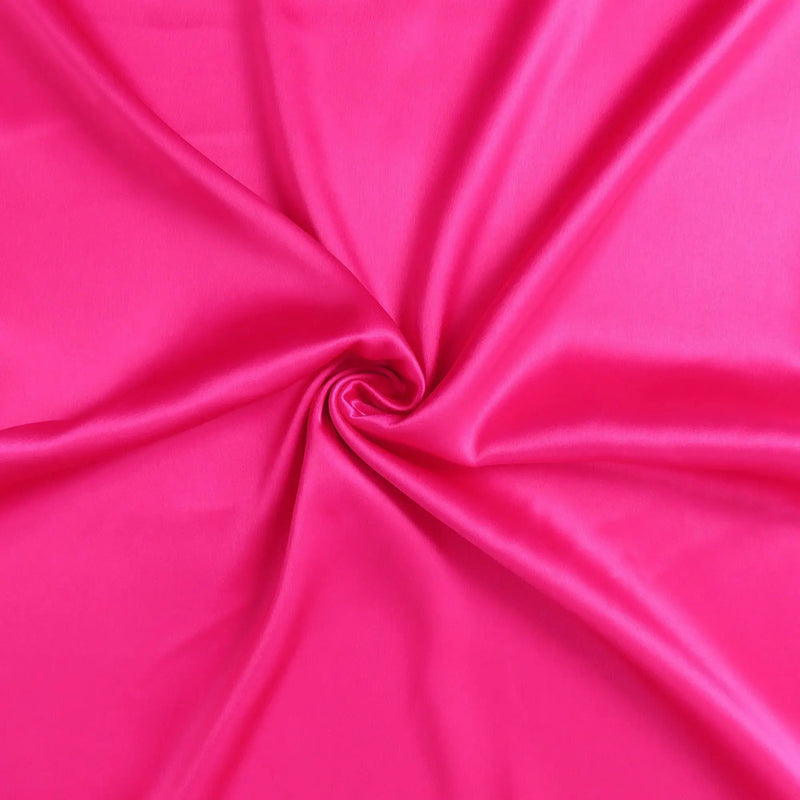 Fuchsia Dreamy Set Of 2 Silky Satin Standard Pillowcases Homeroots Bed & Bath