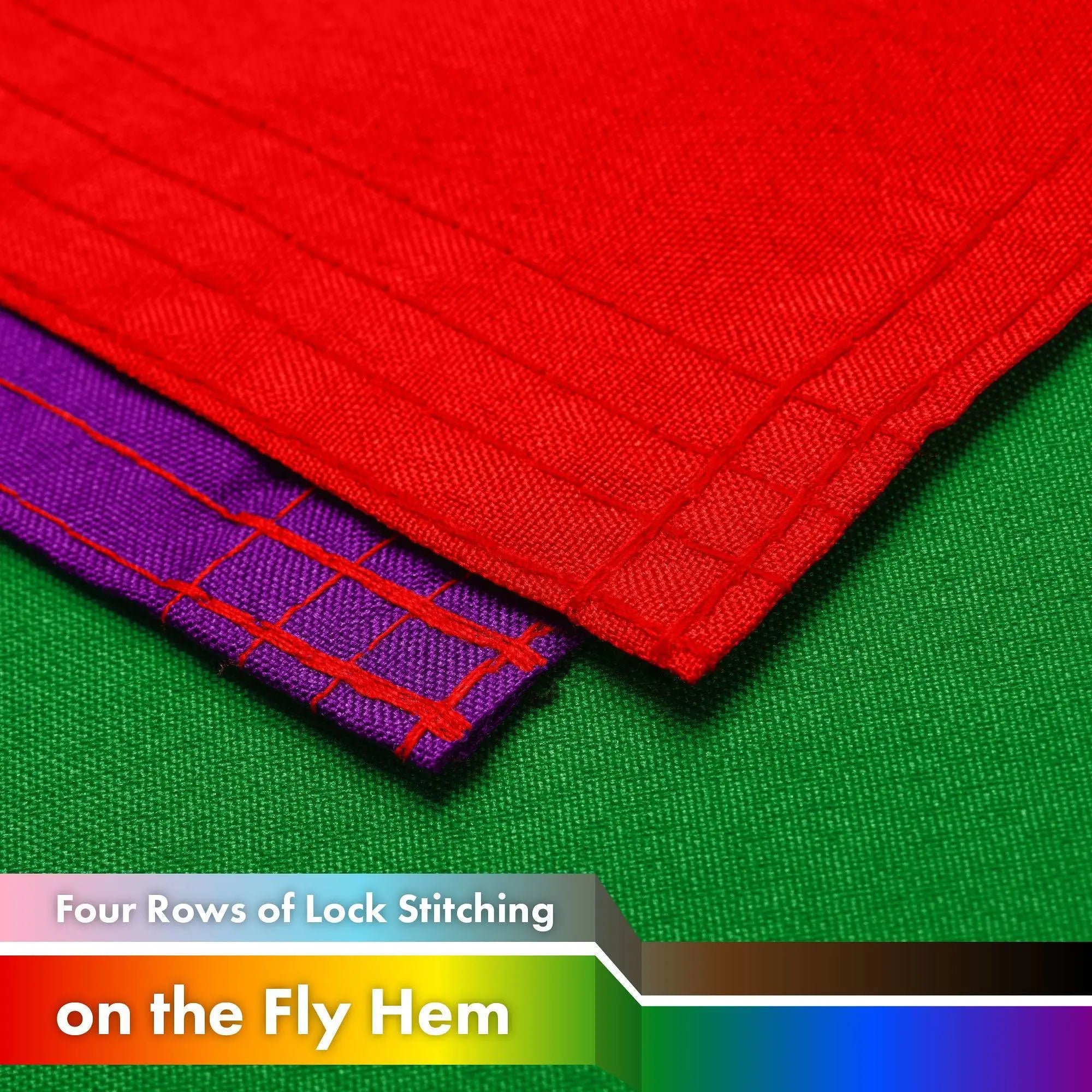 G128 10 Pack: LGBT Progress Rainbow Pride Flag | 3x5 Ft | LiteWeave Pro Series Printed 150D Polyester | Indoor/Outdoor, Vibrant Colors, Brass Grommets, Thicker and More Durable Than 100D 75D Polyester - GreatEagleInc