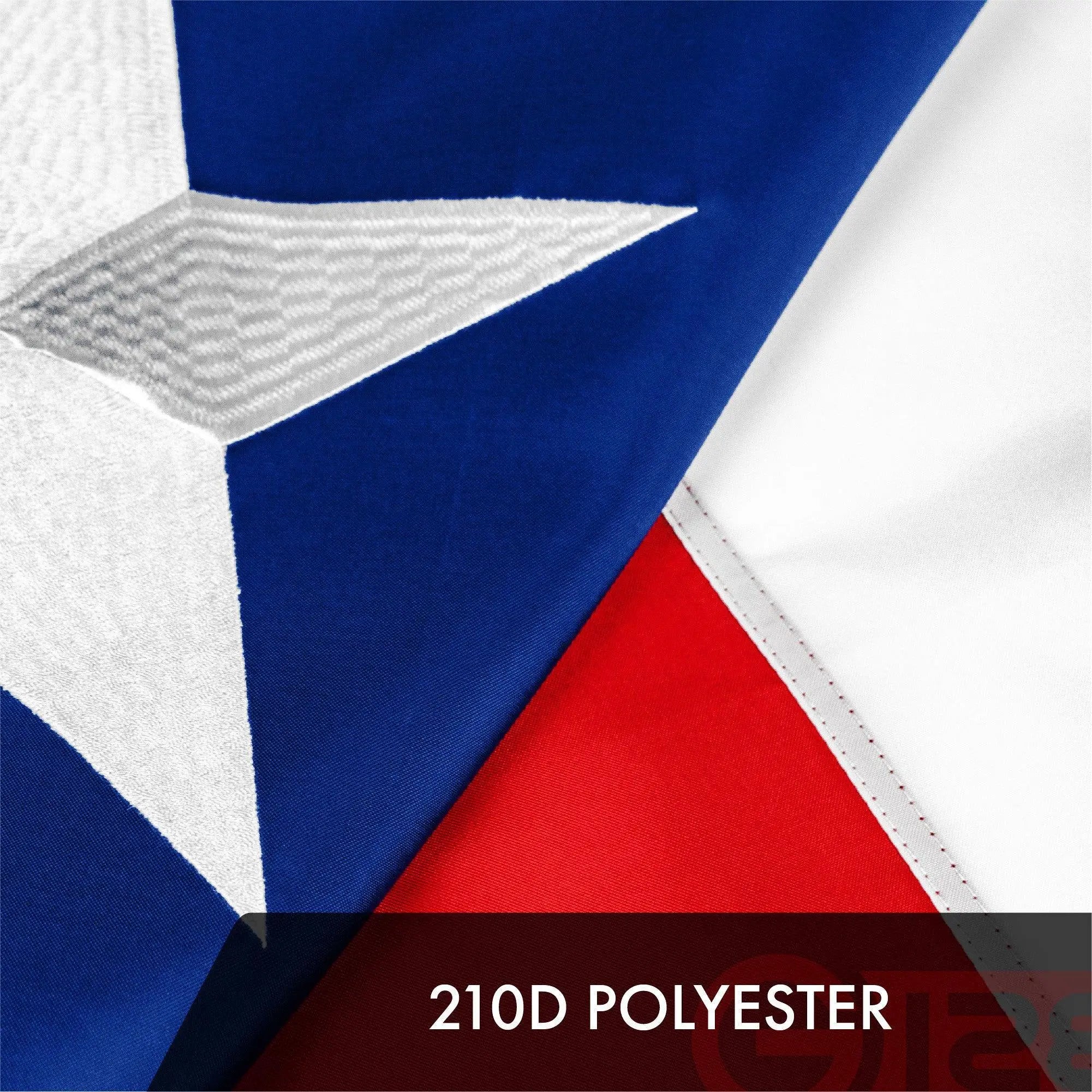G128 10 Pack: Texas TX State Flag | 16x24 In | ToughWeave Series Embroidered 300D Polyester | Embroidered Design, Indoor/Outdoor, Brass Grommets G128