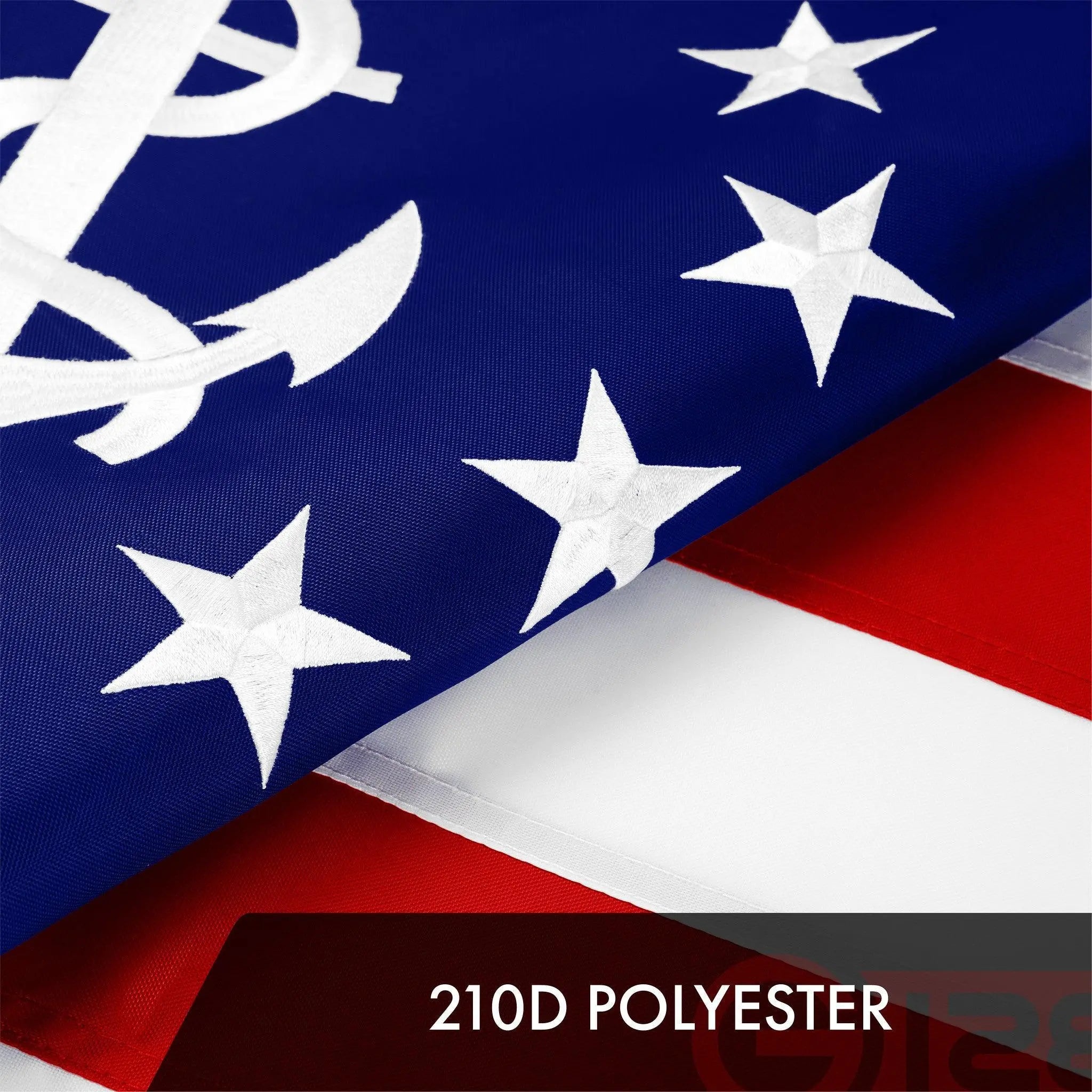 G128 2 Pack: American USA Yacht Ensign Flag | 2.5x4 Ft | ToughWeave Series Embroidered 300D Polyester | Nautical Flag, Embroidered Stars, Sewn Stripes, Indoor/Outdoor, Brass Grommets G128