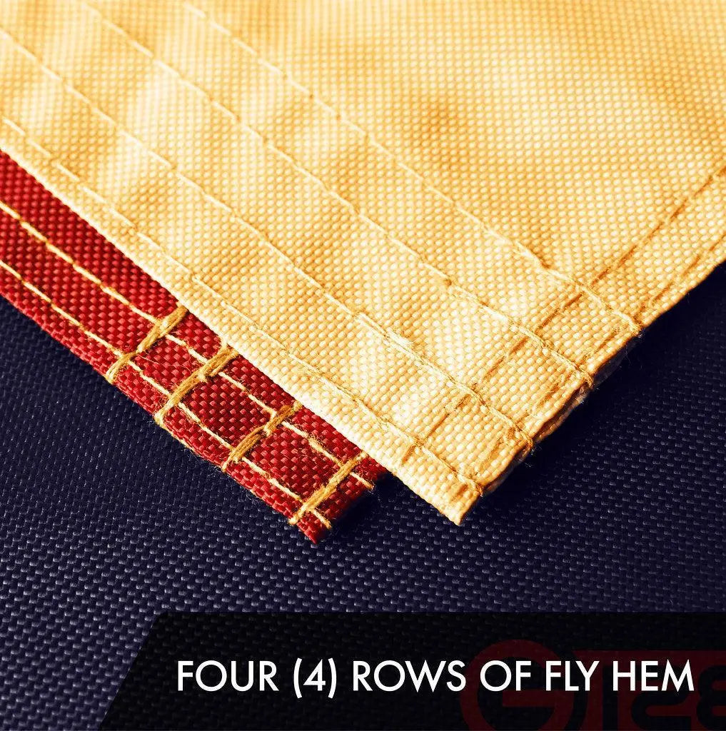 G128 2 Pack: Texas Tea-Stained TX State Flag | 2x3 Ft | ToughWeave Pro Series Embroidered 420D Polyester | Embroidered Design, Indoor/Outdoor, Brass Grommets, High Quality G128