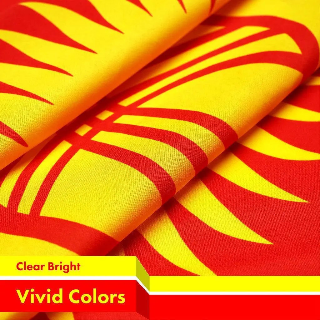 G128 3 Pack: Kyrgyzstan Kyrgyz Flag | 3x5 Ft | LiteWeave Pro Series Printed 150D Polyester | Country Flag, Indoor/Outdoor, Vibrant Colors, Brass Grommets, Thicker and More Durable Than 100D 75D Poly G128